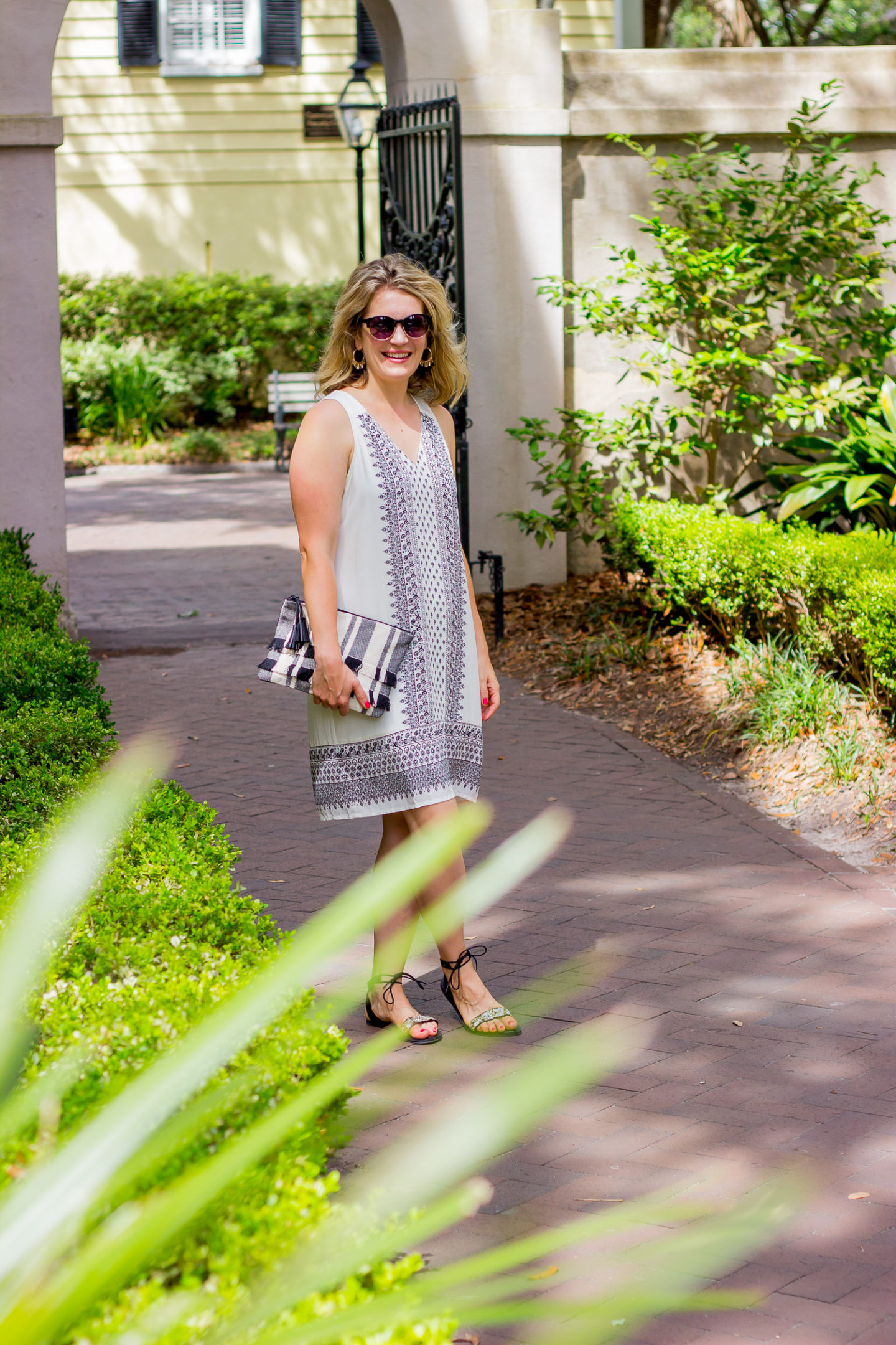 Summer white dress by Old Navy on Belle Meets World blog