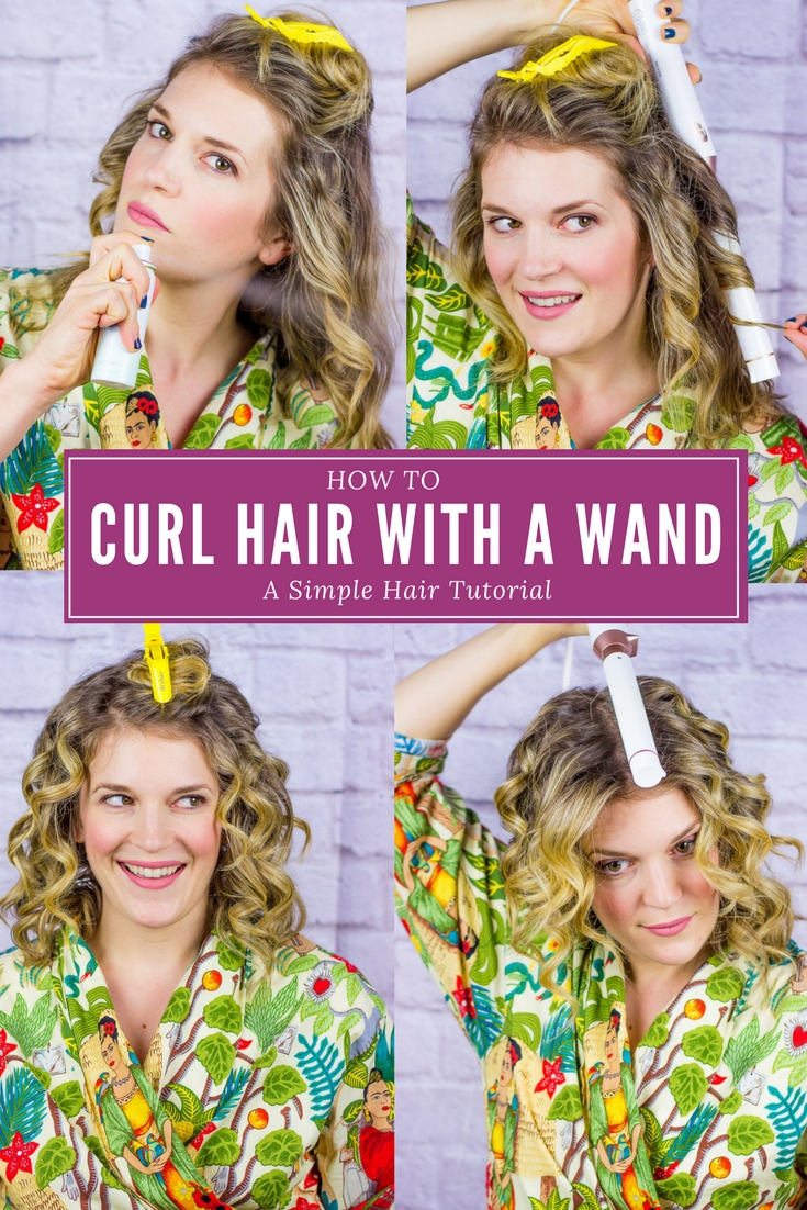 HOW TO CURL HAIR WITH A WAND HAIR TUTORIAL Belle Meets World